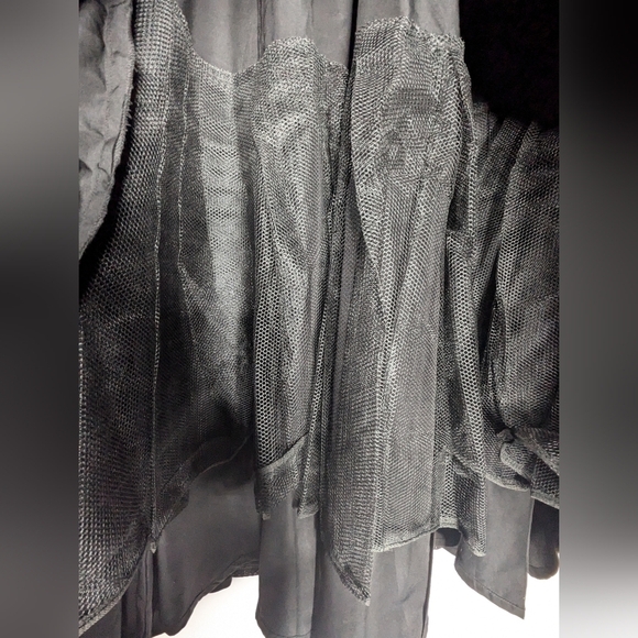 Saree Skirt Sari Lehenga Black Gold - Picture 6 of 7